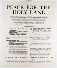 ‘PEACE IN THE HOLY LAND’ POSTER