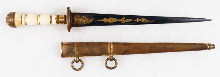 ORNATE 19TH-CENTURY HUNTING DAGGER