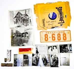 CLYDE BARROW AND BONNIE PARKER RELIC GROUPING