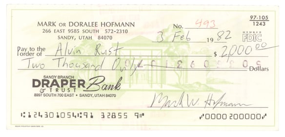 (FORGERS) MARK HOFMANN