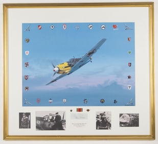 ADOLF GALLAND MEDALS WITH OIL PAINTING