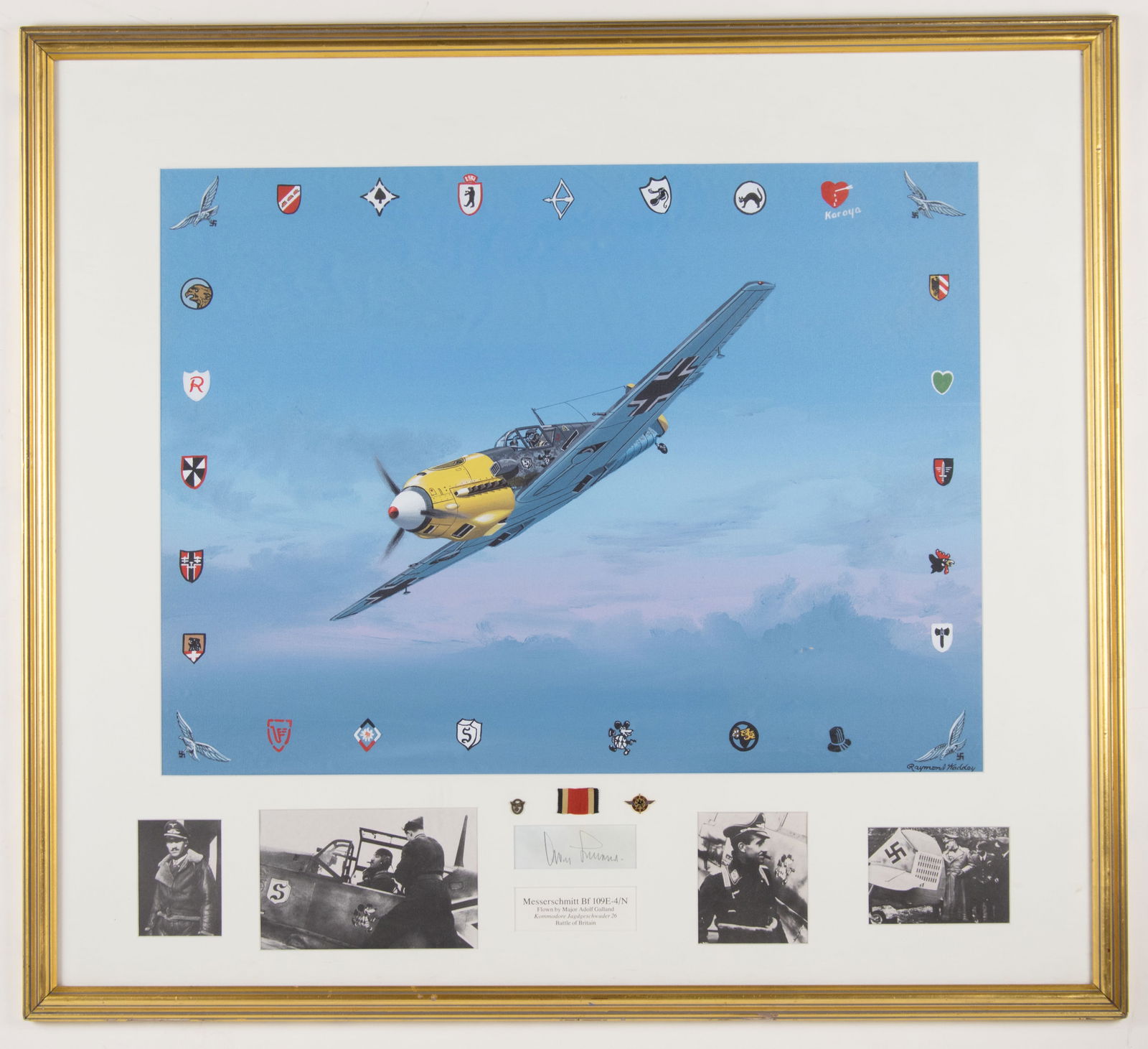 ADOLF GALLAND MEDALS WITH OIL PAINTING (1 of 7)