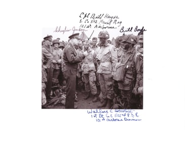 IKE COACHES THE 101ST AIRBORNE ON EVE OF D-DAY