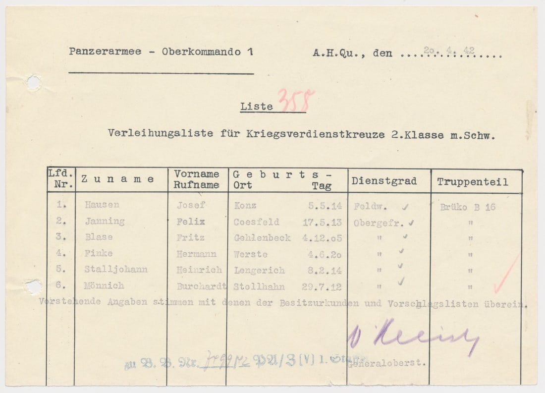 PAUL EWALD VON KLEIST: (1881 - 1954) German military officer, the top Panzer commander in the German Army and superior to Guderian and Hoth, invaded France and later the Ukraine where he was captured by the Russians. War-da