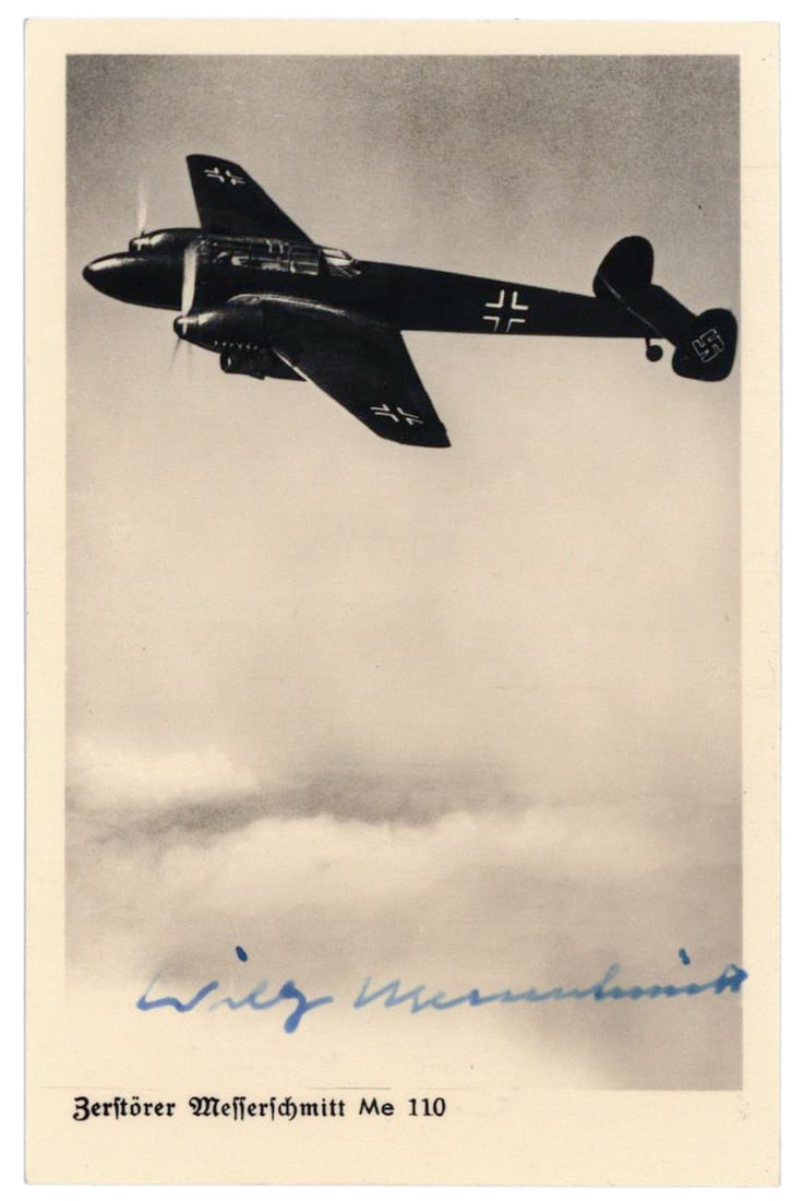 WILLY MESSERSCHMIDT: (1898 - 1978) German aircraft designer and manufacturer, responsible for the creation of the Messerschmitt Bf 109, Me 209, and the first jet-powered fighter to enter service — the Messerschmitt 
