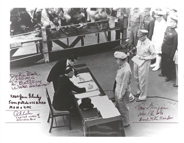 AMERICAN WAR HEROES SIGNATURES (JAPANESE SURRENDER)