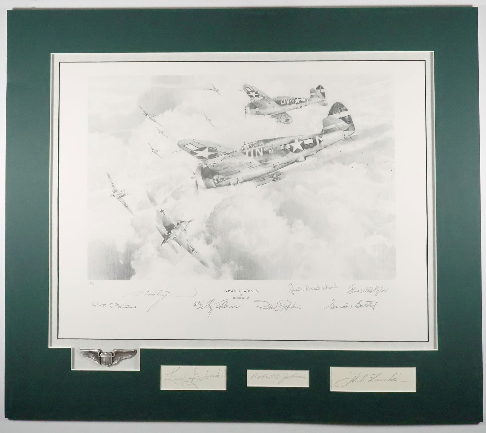 56TH FIGHTER GROUP SIGNED ROBERT TAYLOR PRINT (1 of 2)