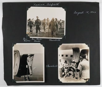 WINSTON CHURCHILL, GEORGE VI AND MARK CLARK MEET IN ITALY