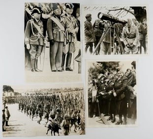 BENITO MUSSOLINI PRESS PHOTOGRAPHS (4)