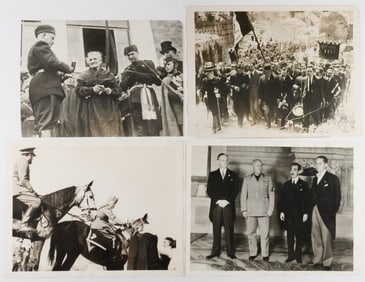 BENITO MUSSOLINI PRESS PHOTOGRAPHS (4)