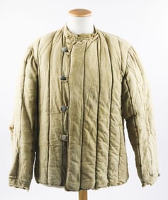 SOVIET 'TELOGREIKA' WINTER COAT WORN IN A GERMAN CONCENTRATION CAMP