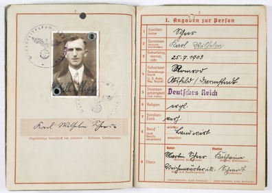 LUFTWAFFE AND WAFFEN-SS SOLDBUCH, BUCHENWALD SERVICE