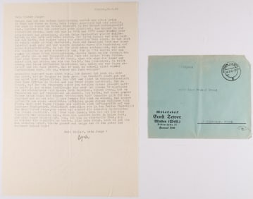 GERMAN LETTER FROM ANTI-SEMITIC GRANDFATHER TO NEPHEW