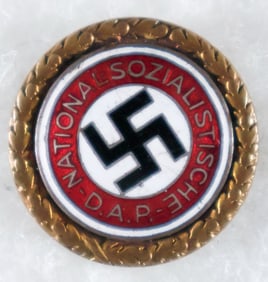 GOLDEN NAZI PARTY BADGE OWNED BY FRITZ WACHTLER