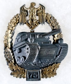 PANZER ASSAULT BADGE FOR 75 ENGAGEMENTS