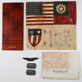 CHINA-BURMA-INDIA LEATHER IDENTIFIED BLOOD CHIT GROUPING