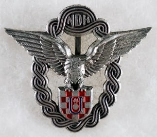 (CROATIA) CROATIAN AIR FORCE PILOT'S BADGE, 2ND MODEL