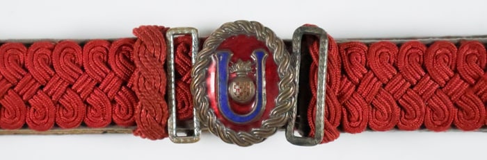 (CROATIA) USTASHA OFFICER'S BELT BUCKLE WITH BELT