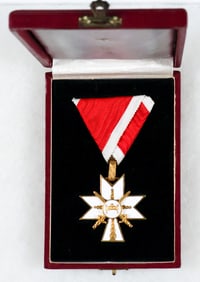 CROATIAN ORDER OF THE CROWN OF KING ZVONIMIR 3RD CLASS WITH SWORDS