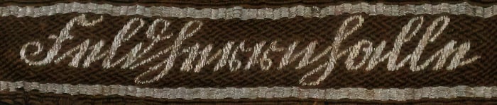 FELDHERRNHALLE CUFF TITLE WITH UNIFORM REMNANT
