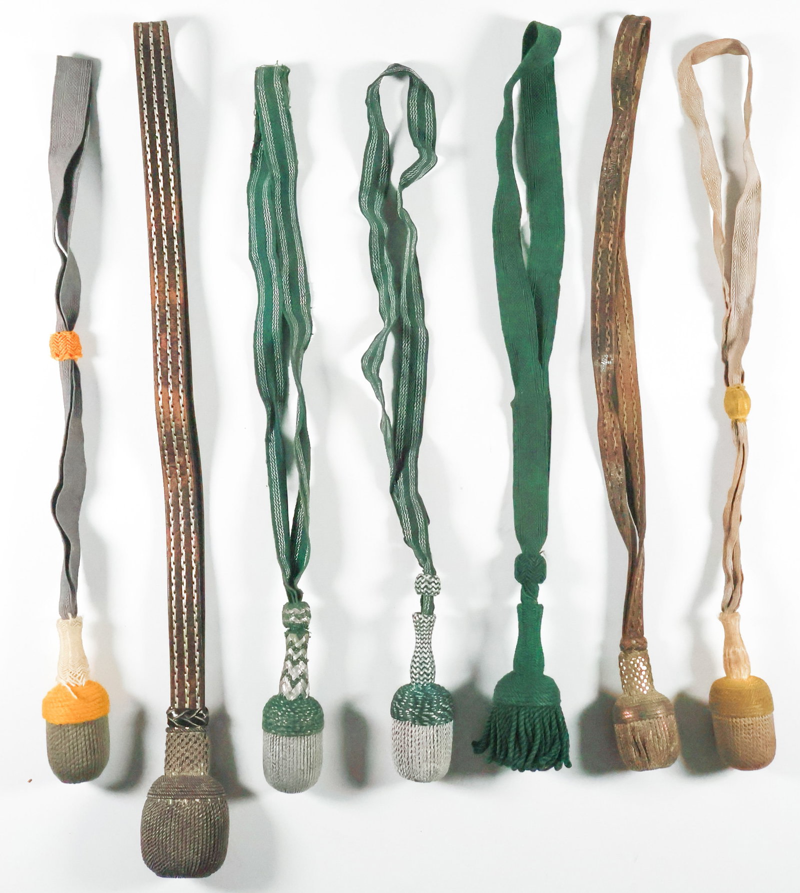 GERMAN MILITARY AND ASSOCIATED PORTEPEES (5): Good lot of five German portepees, unidentified, generally good to very good condition.