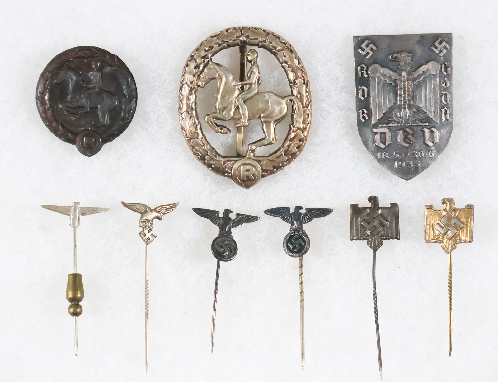 GERMAN STICKPINS AND TINNIES (9) (1 of 9)