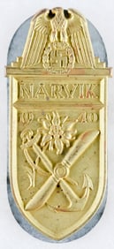 KRIEGSMARINE NARVIK SHIELD IN GOLD