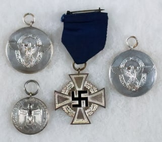 NAZI LONG SERVICE MEDALS (4)