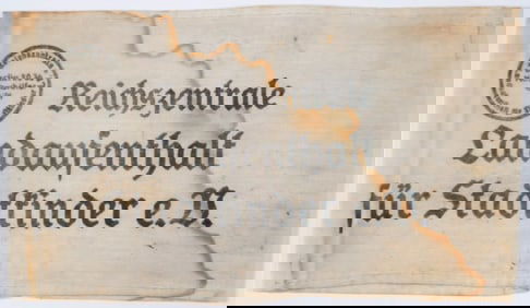 ‘REICHSCENTRALE LANDAUFENHALT FUR STADFKINDER’ ARMBAND