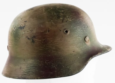 GERMAN M40 HELMET IN NORMANDY CAMOUFLAGE