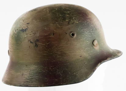 GERMAN M40 HELMET IN NORMANDY CAMOUFLAGE