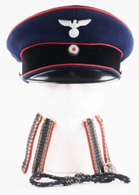 REICHSBAHN VISOR CAP AND INSIGNIA