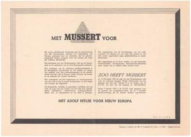 'MUSSERT FRONT' RECRUITMENT BROADSIDE