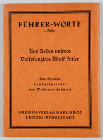 'FROM SPEECHES OF ADOLF HITLER'