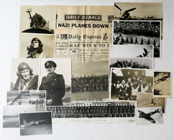 BATTLE OF BRITAIN PHOTOS AND EPHEMERA
