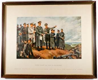 CONRAD HOMMEL PRINT OF HITLER AT THE FRONT