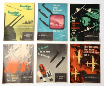 JAPANESE AIRCRAFT IDENTIFICATION POSTERS (6)
