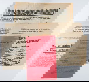 PRO-HITLER ELECTION BROADSIDES (7)