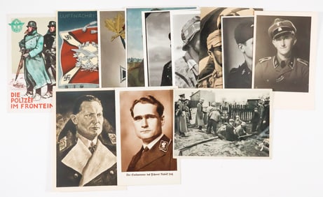 WAFFEN-SS AND OTHER POSTCARDS (12)