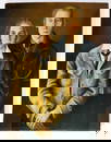 'YOUNG COUPLE IN BDM AND HJ UNIFORMS' OIL PAINTING BY WERNER PEINER