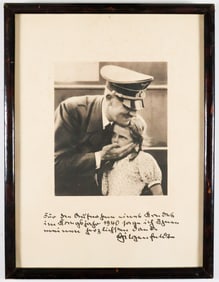 ERICH HILGENFELDT PRESENTATION HITLER PHOTOGRAPH