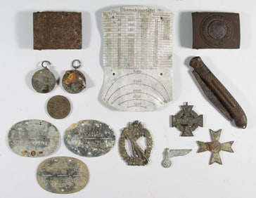 EXCAVATED D-DAY RELICS FROM CARENTAN, NORMANDY