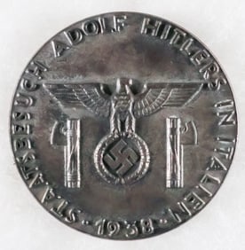 HITLER DIGNITARY'S ITALIAN VISIT BADGE