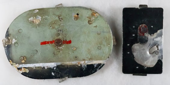 SALVAGED GERMAN AIRCRAFT FUEL TANKS DOORS (2)