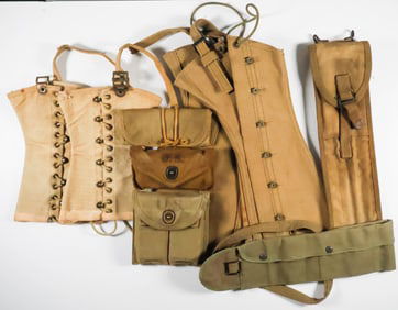 WORLD WAR II AMMO POUCHES AND WEB POUCHES (7)