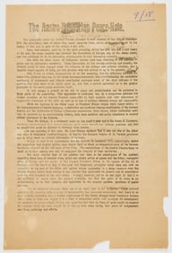 ‘THE AUSTRO-HUNGARIAN PEACE-NOTE’ BROADSIDE