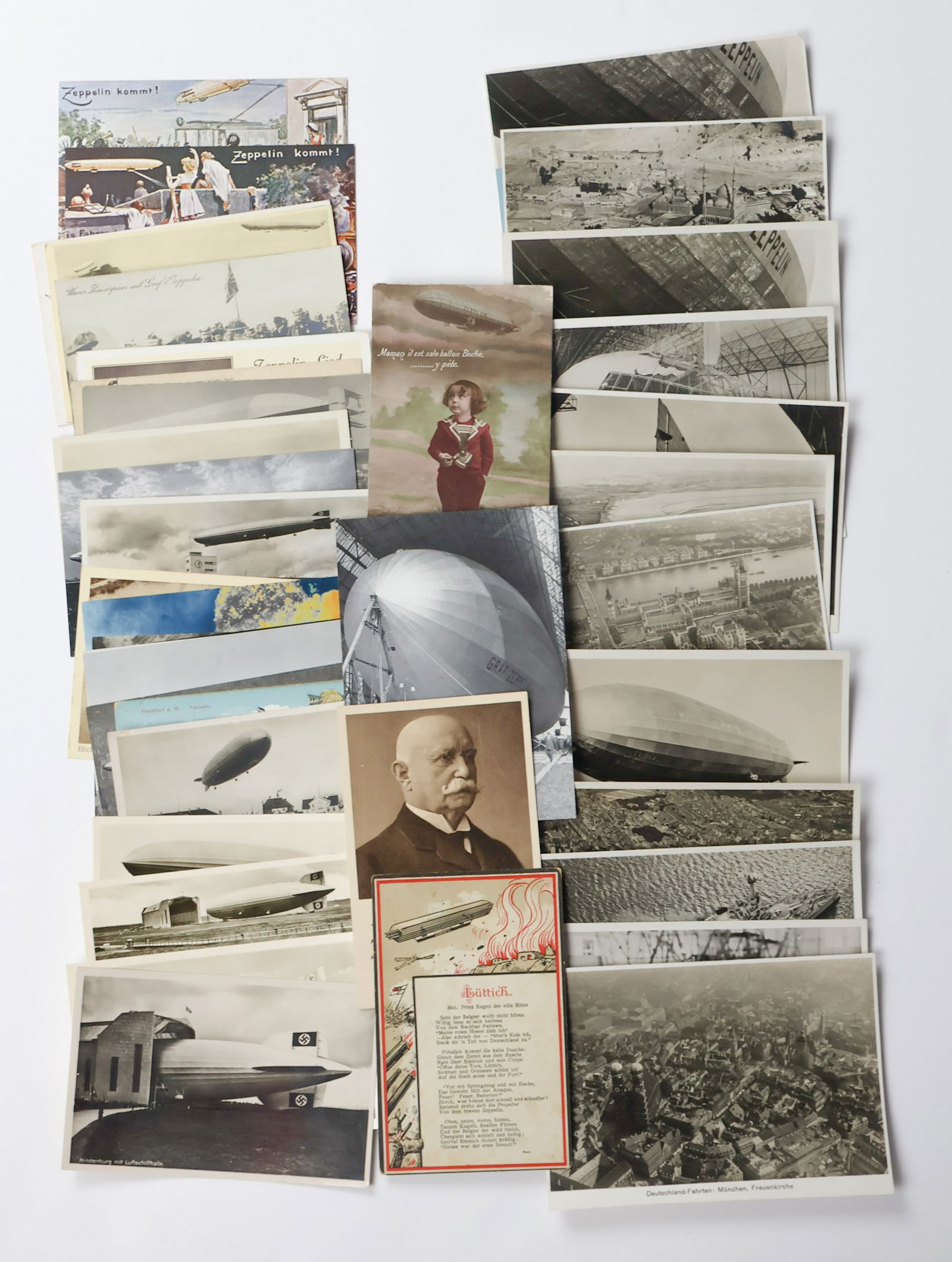 GRAF ZEPPELIN WORLD WAR I ERA POSTCARDS (40) (1 of 1)
