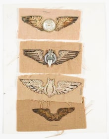 SILVER BULLION EMBROIDERED FLIGHT WINGS (4)