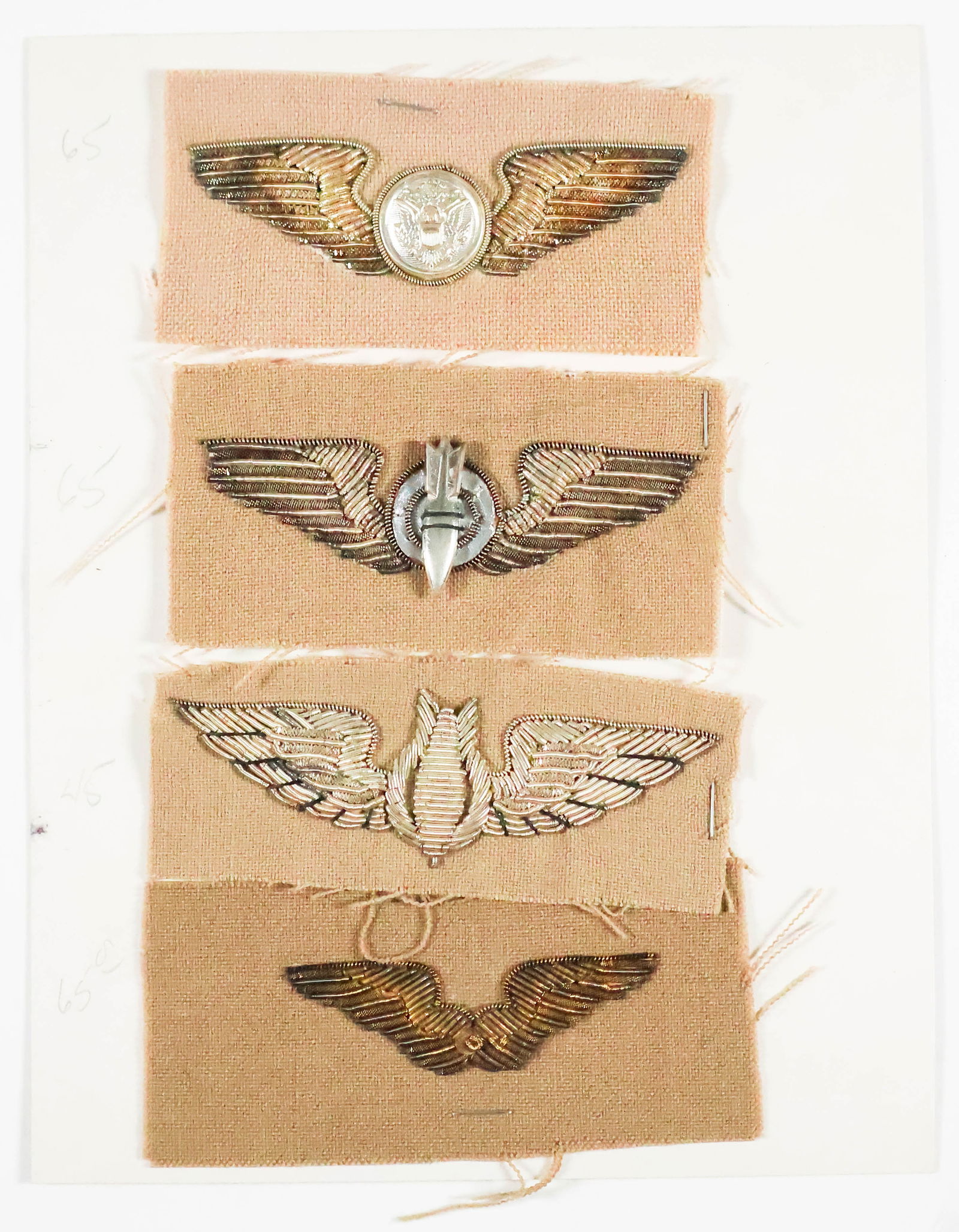 SILVER BULLION EMBROIDERED FLIGHT WINGS (4) (1 of 3)
