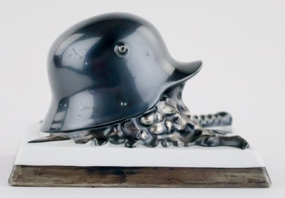 GERMAN HELMET DESK DECORATION BY ROSENTHAL